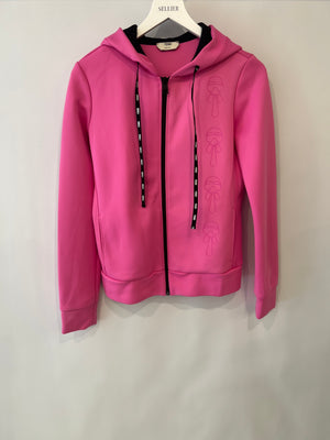 Fendi Pink Jacket and Sweatpants Sports Set with Embroidered Logo Detail Size IT 38/40 (UK 6/8)