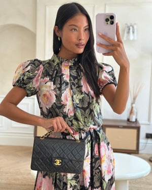 *STUNNING VINTAGE* Chanel Vintage Small Classic Double Flap Bag in Lambskin Leather with 24k Gold Hardware