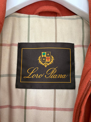 Loro Piana Burnt Orange "Storm System" Cashmere Button Down Coat Size IT 42 (UK 10)
