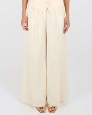 Max Mara Cream Wool Vest and Trouser Set Size IT 40 (UK 8) RRP £1,275