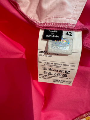 D&G Pink Mini Dress with Chain and Pocket Detail IT 42 (UK 10)