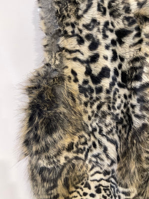 Stella McCartney Brown Faux-Fur Leopard Sleeveless Coat Size IT 40 (UK 8)