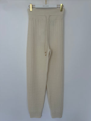 Hermes "H" Wool Jogging Pants In Blanc Naturel Size FR 40 (UK 12)