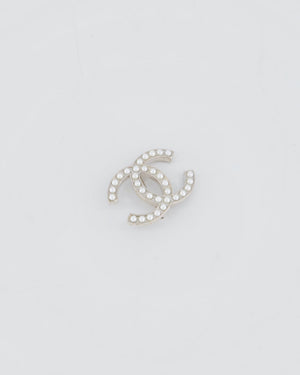 Chanel 13/A Silver Pearl CC Brooch