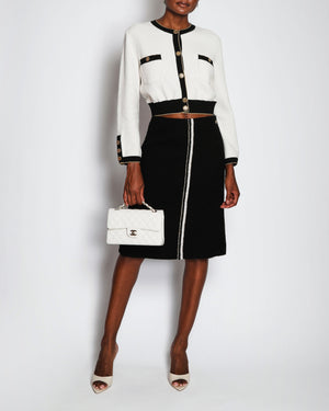Chanel Ivory 19/C Round Neck CC Button Down Cardigan with Pocket Detail FR 40 (UK 12)