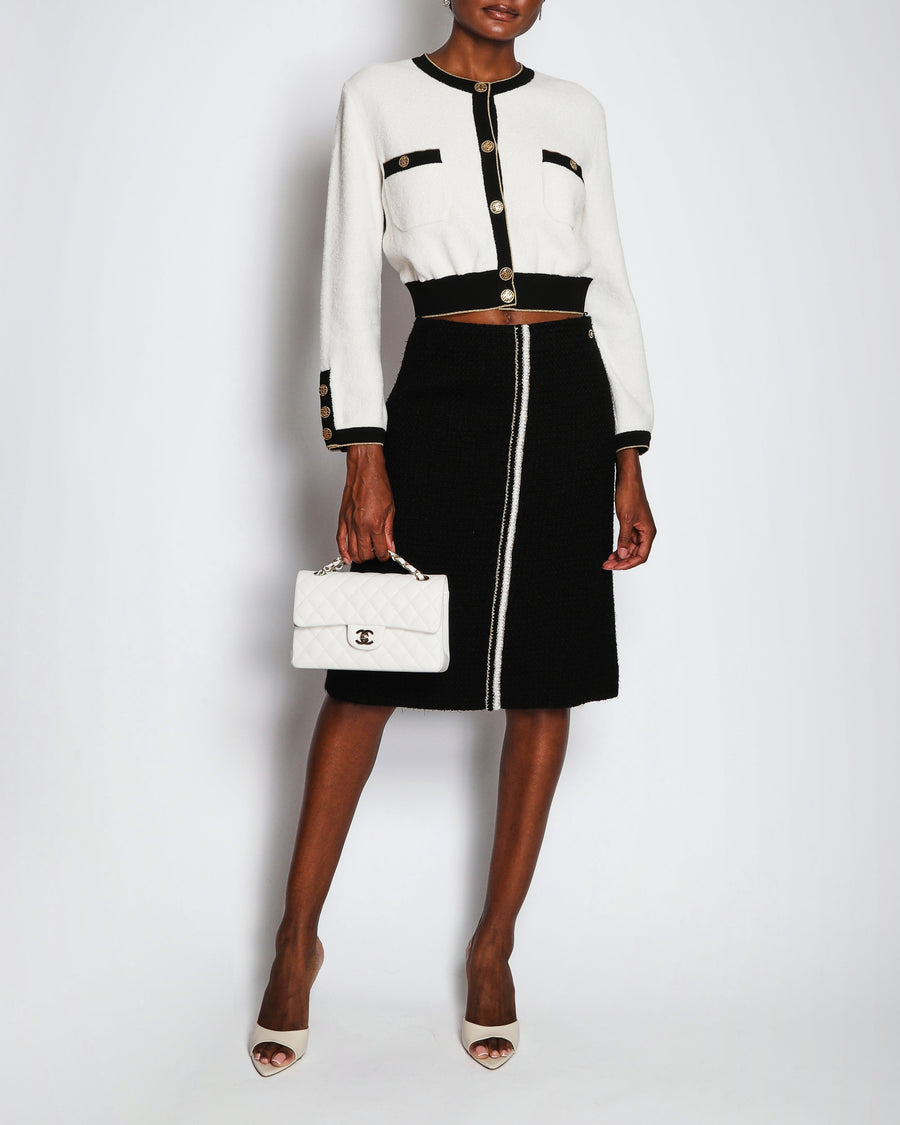 Chanel Ivory 19/C Round Neck CC Button Down Cardigan with Pocket Detail FR 40 (UK 12)