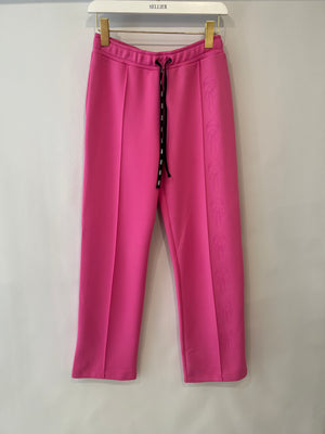Fendi Pink Jacket and Sweatpants Sports Set with Embroidered Logo Detail Size IT 38/40 (UK 6/8)