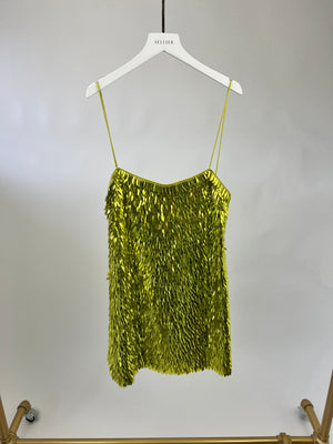 Retrofete Lime Nara Sequin-Embellished Mini Dress Size L (UK 14) RRP £895