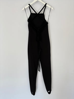 Chanel 20A Black Wool CC Logo Jumpsuit Detail FR 36 (UK 8) RRP £2100