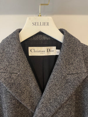 Christian Dior Grey Wool Double Breasted Jacket with Pockets Size FR 44 (UK 16)