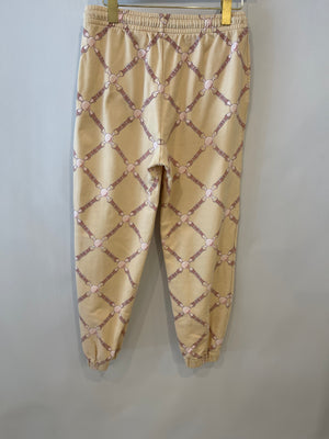 Hermès Beige and Pink 'Grand Tralala' Two-Piece Jumper and Jogger Set Size FR 40 (UK 12)