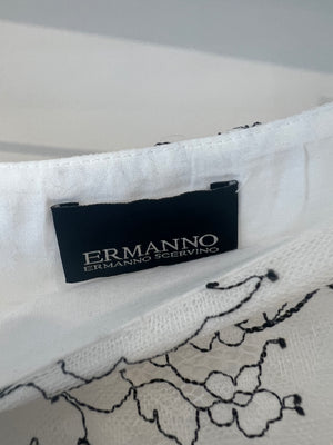 Ermanno Scervino White Floral Lace Skirt Size IT38 (UK 6)