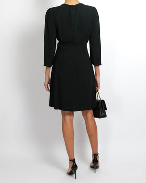 Dolce & Gabbana Black Long-Sleeved Mini Dress Size IT 44 (UK 12)