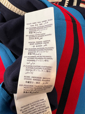 Gucci Blue, Red and Cream Tracksuit Jacket with Red Snake and Guccify Yourself Print Size M (UK 10)