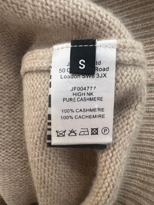 Joseph Beige Cashmere High Neck Jumper Size S (UK 8)