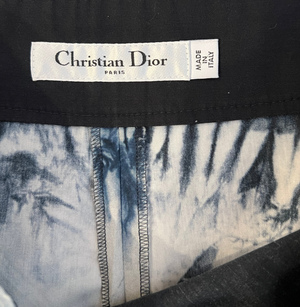 Christian Dior Navy and White Tie-Dye Shorts Size FR 36 (UK 8)