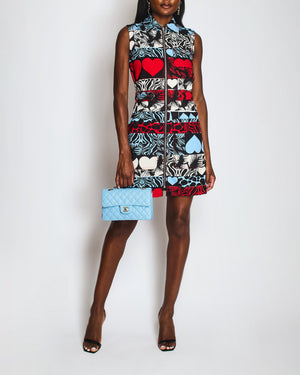 Hermès SS/23 Red "Wild" Print Sleeveless Midi Dress Size FR 36 (UK 8)
