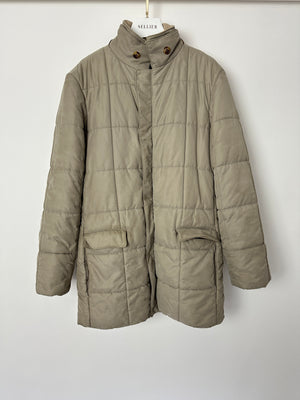 Loro Piana Mens Beige Puffer Quilted Jacket with Pocket Details Size XS (UK 34)
