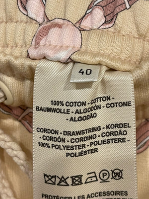 Hermès Beige and Pink 'Grand Tralala' Two-Piece Jumper and Jogger Set Size FR 40 (UK 12)