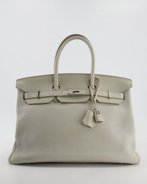 Hermès Birkin 35 Retourne Bag in Gris Perle Togo Leather with Palladium Hardware