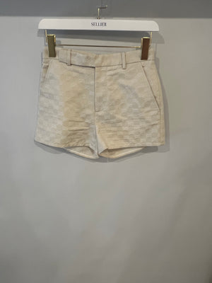 Gucci Cream Gabardine GG Logo Top and Short Set Size IT 36 (UK 4) RRP £1,660