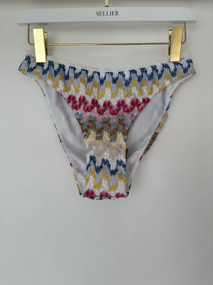 Missoni White and Multicolour Crochet Bikini Set Size IT 42/48 (UK 10/16)