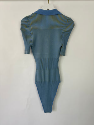 Jacquemus "Le Body Yauco' Viscose-blend Rib Knit Bodysuit FR 36 (UK 8)
