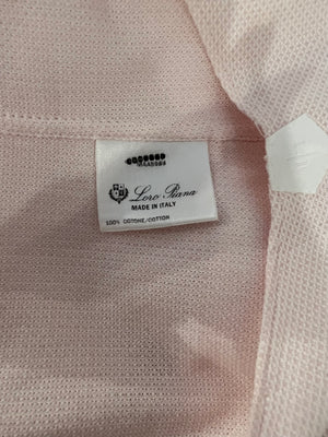 Loro Piana Pink Button Down Shirt with Front Pocket Detail Size M (UK 10)