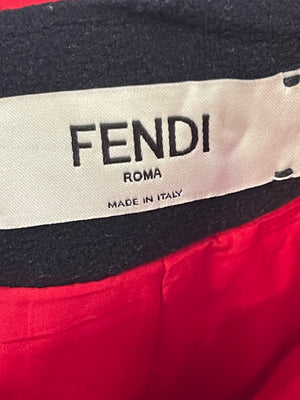 Fendi Red and Brown Reversible Jacket and Trousers Ski Set with Monogram Details Size IT 38 (UK 6)