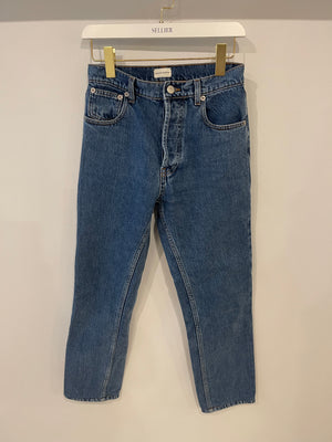 Magda Butrym Blue Denim Straight-Leg Jeans Size FR 36 (UK 8)