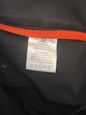Hermès Black Riding Trousers with Orange Detail and Silver Logo Buttons Size FR 34 (UK 6) RRP £900