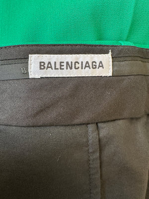 Balenciaga Emerald Green Suit Jacket and Straight Leg Trousers Set Size FR 36 (UK 8)