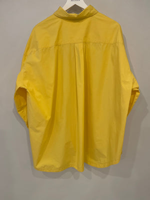 The Attico Yellow Button Down Shirt with Logo Detail Size IT 38 (UK 6)