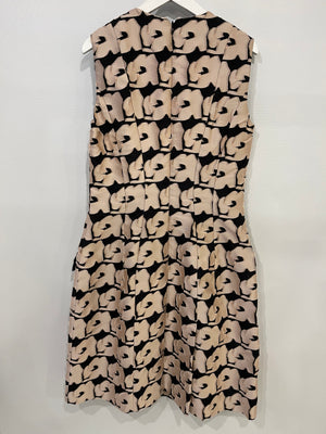 Christian Dior Metallic Pink and Black Textured Sleeveless Dress Size FR 42 (UK 14)