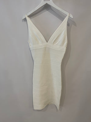 Herve Leger White Bandage Mini Dress Size XS (UK 6)