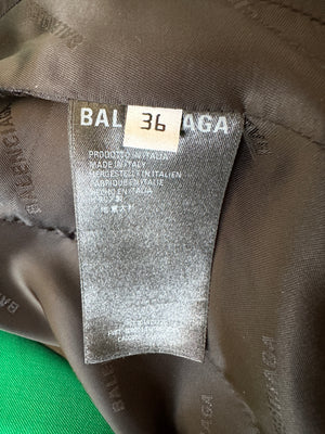 Balenciaga Emerald Green Suit Jacket and Straight Leg Trousers Set Size FR 36 (UK 8)
