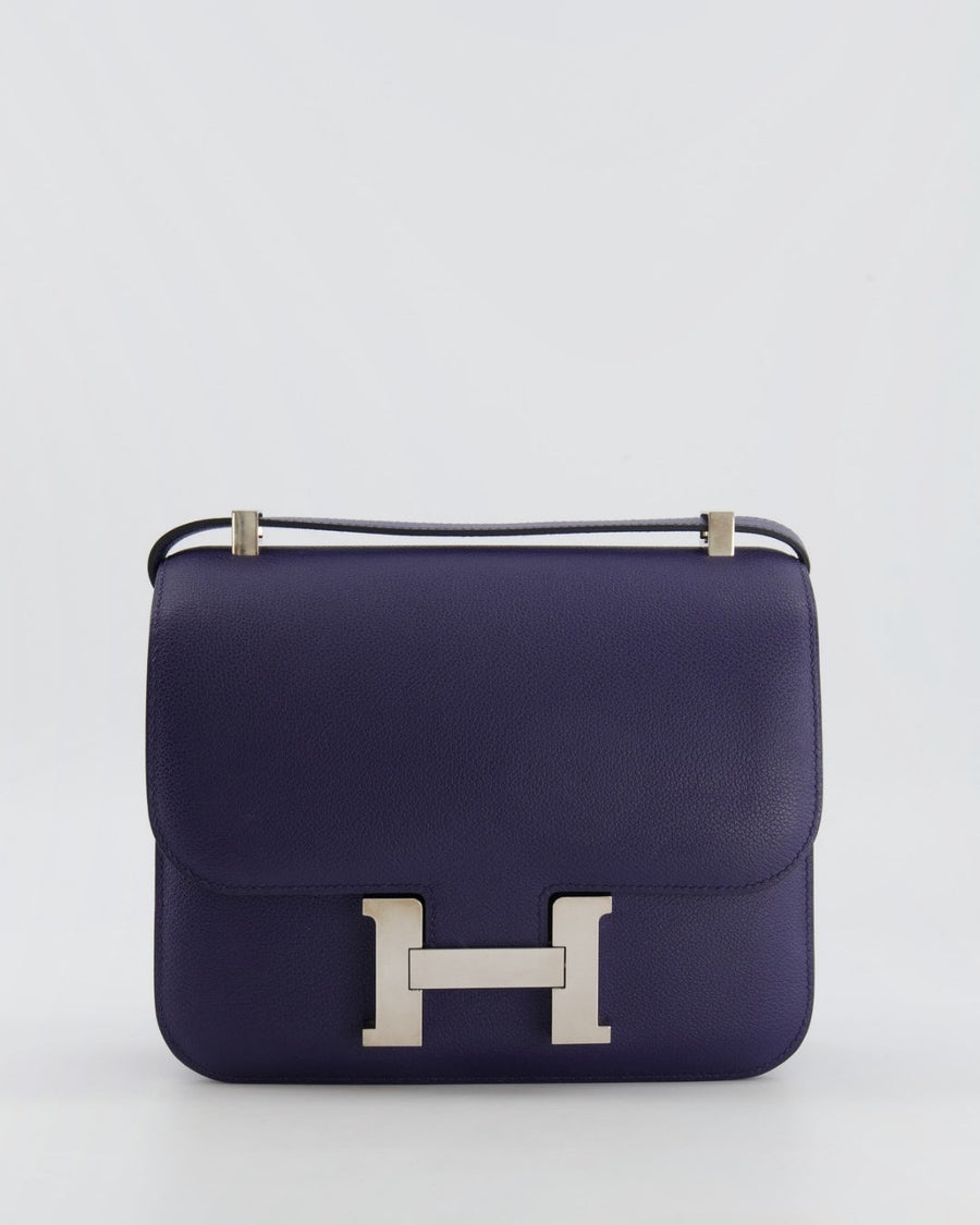 Hermès Constance 24 Bag in Bleu Saphir Evercolor Leather with Palladium Hardware