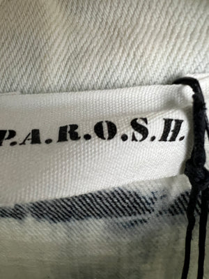 P.A.R.O.S.H. Light Washed Navy Tie Dye Denim Jacket and Shorts Set Size M (UK 10)