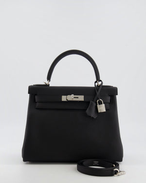 Hermès Kelly 28 Retourne Bag in Noir Togo Leather with Palladium Hardware