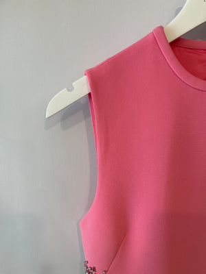 A.L.C Pink Cut-Out Mini Dress with Crystal Embellishments Size US 2 (UK 6) RRP £700