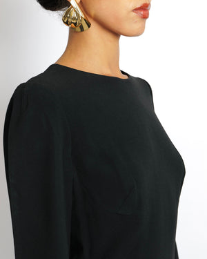 Dolce & Gabbana Black Long-Sleeved Mini Dress Size IT 44 (UK 12)