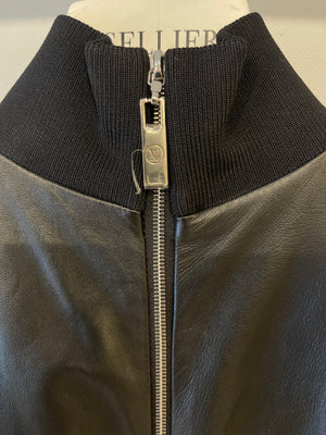 Louis Vuitton Black Leather Mini Short Sleeve Dress with Corset Detail Size FR 34 (UK 6)