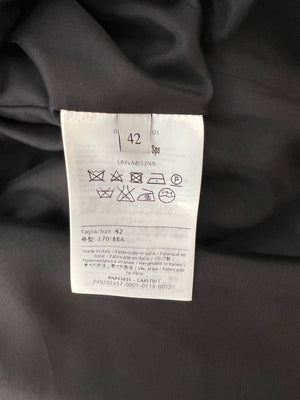 Valentino Black Short Sleeved Mini Dress with Floral Patch Detail and Cream Scalloped Collar Size IT 42 (UK 10)
