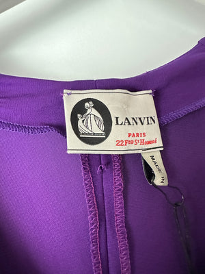 Lanvin Purple Midi Dress Size FR40 (UK 12)