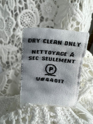 Diane Von Furstenberg White Crochet Beach Dress Size US 6 (UK 8)