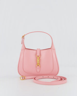 Gucci Mini Jackie 1961 Bag in Baby Pink Box Calfskin with Gold Hardware