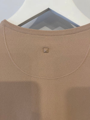 Valentino Blush Pink Long Sleeve Top with Back Stud Detail Size IT 42 (UK 10)