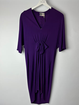 Lanvin Purple Midi Dress Size FR40 (UK 12)