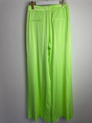Alex Perry Neon Green Blazer and Tailored Wide Leg Trousers Set Size UK 8