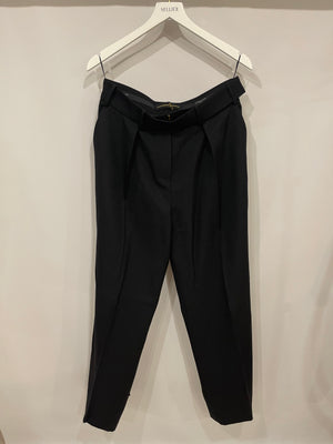Alexandre Vauthier Black Wool Tailored Trousers Size FR 40 (UK 12)